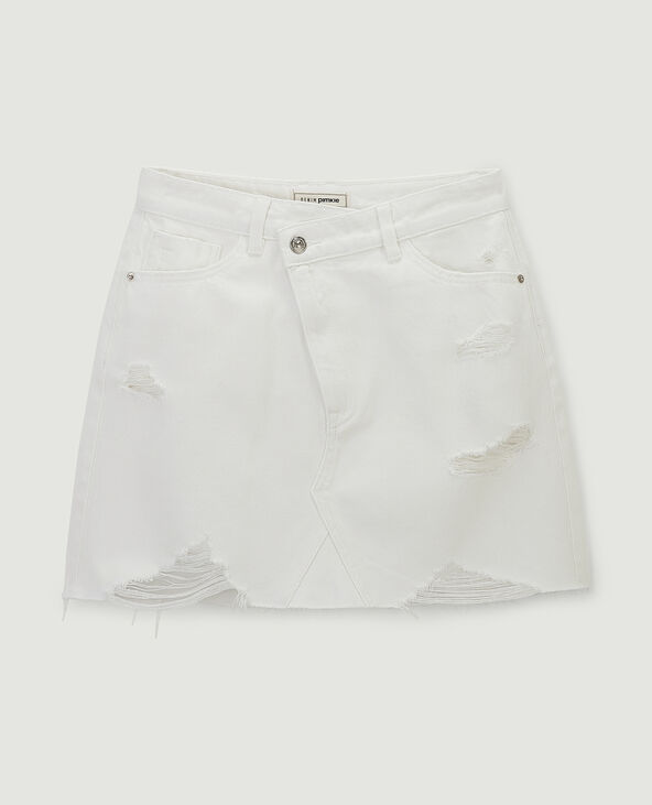 Jupe en jean blanc - Pimkie