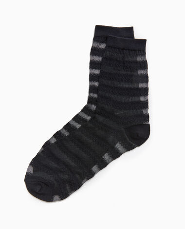 Paire de chaussettes bi-matière noir - Pimkie