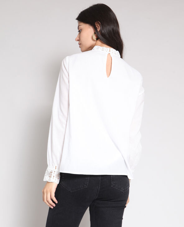 Blouse  en dentelle blanc - Pimkie