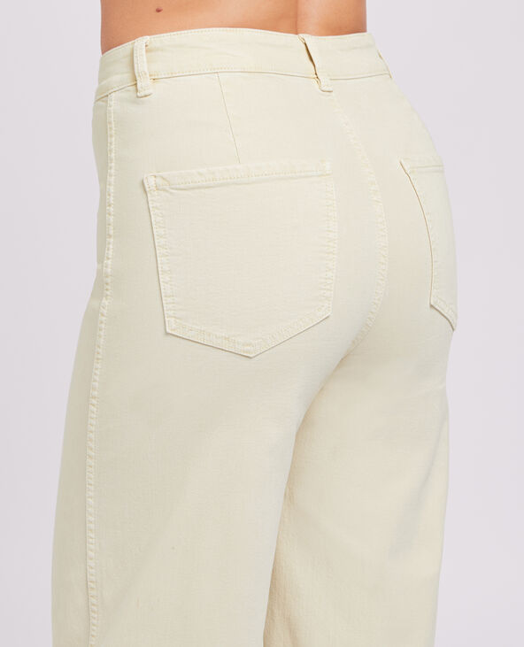 Jean wide taille haute écru - Pimkie