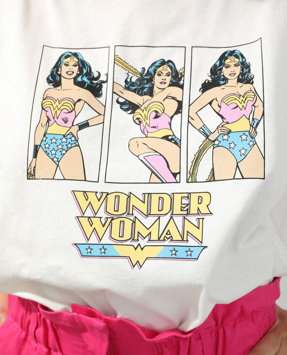 T-shirt à épaulettes Wonder Woman blanc - Pimkie