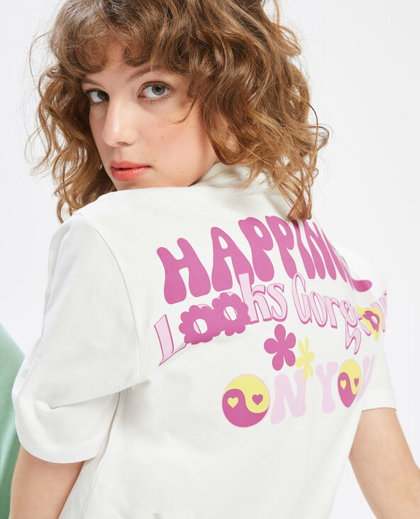 T-shirt inscription " Happiness " violet - Pimkie