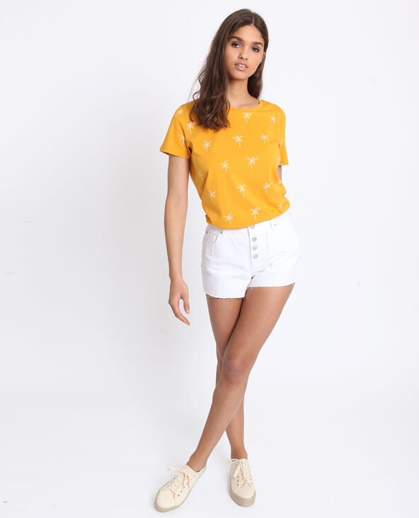 T-shirt à imprimé jaune ocre - Pimkie