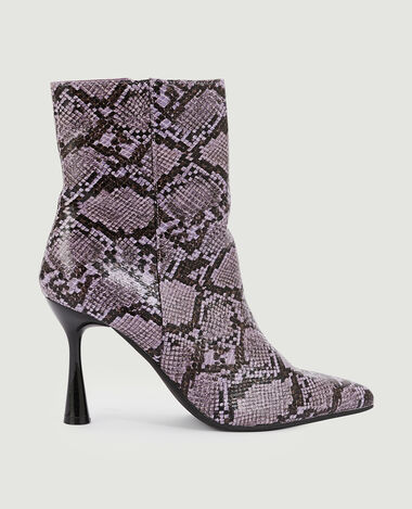 Boots pointues effet serpent lilas - Pimkie