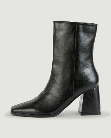 Boots à talon bouts carrés noir - Pimkie