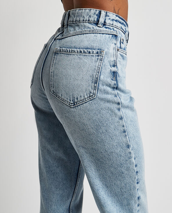 Jean taille best sale haute bleu clair