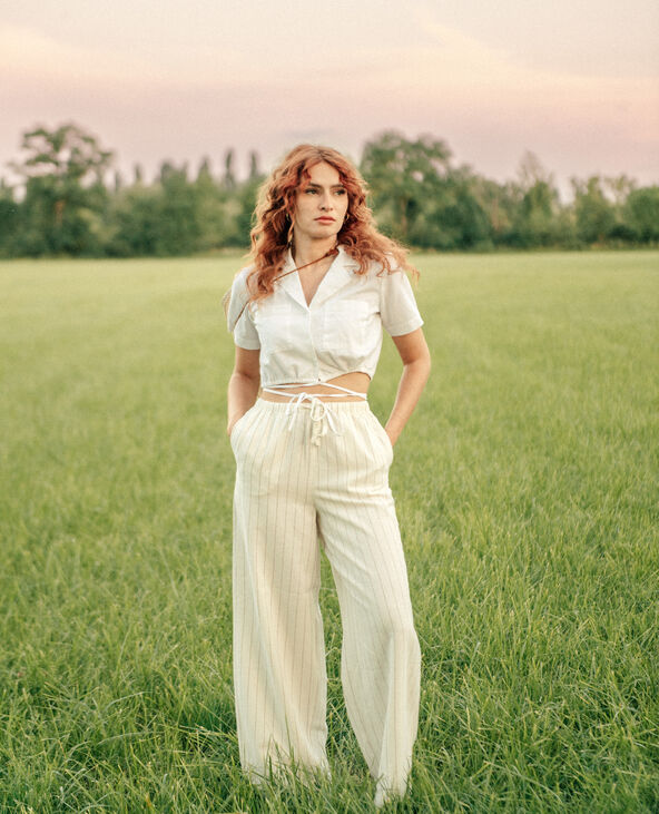 Pantalon large et droit rose clair - Pimkie