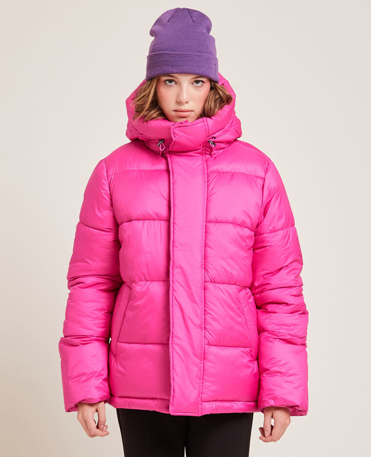 Doudoune à capuche rose - Pimkie