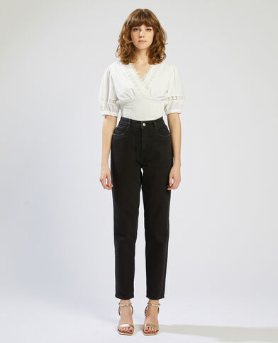Jean mom taille haute noir - Pimkie