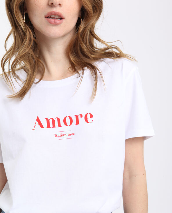 T-shirt Amore blanc - Pimkie