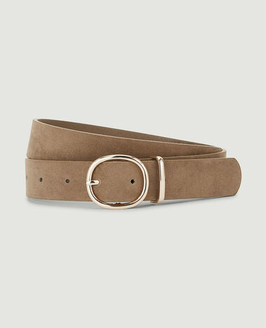 Ceinture boucle ovale beige - Pimkie