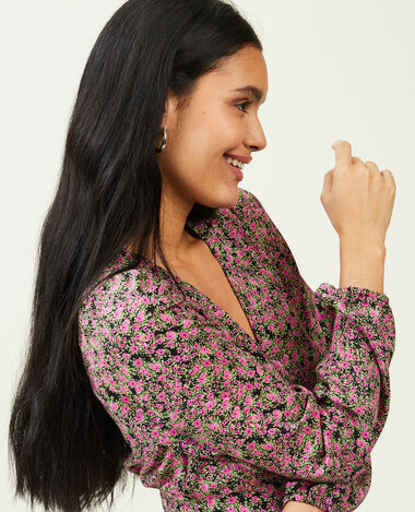 Robe courte et fluide noir - Pimkie