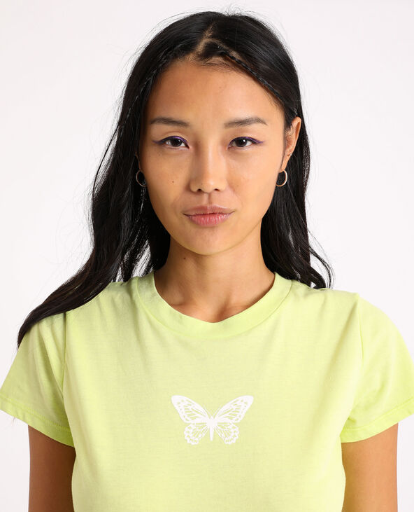 T-shirt fluo vert anis - Pimkie