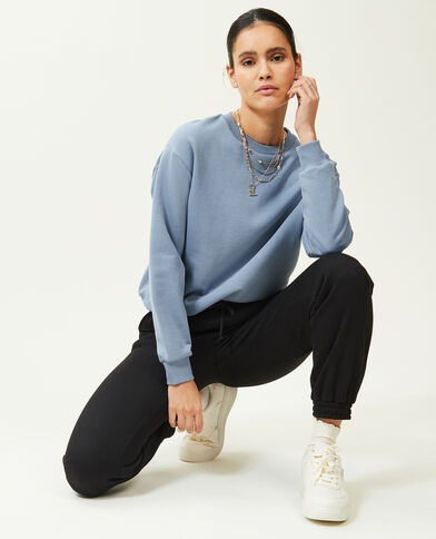 Sweat col rond vert de gris - Pimkie