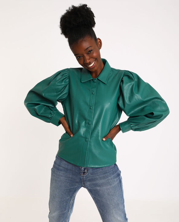 Chemise en simili cuir