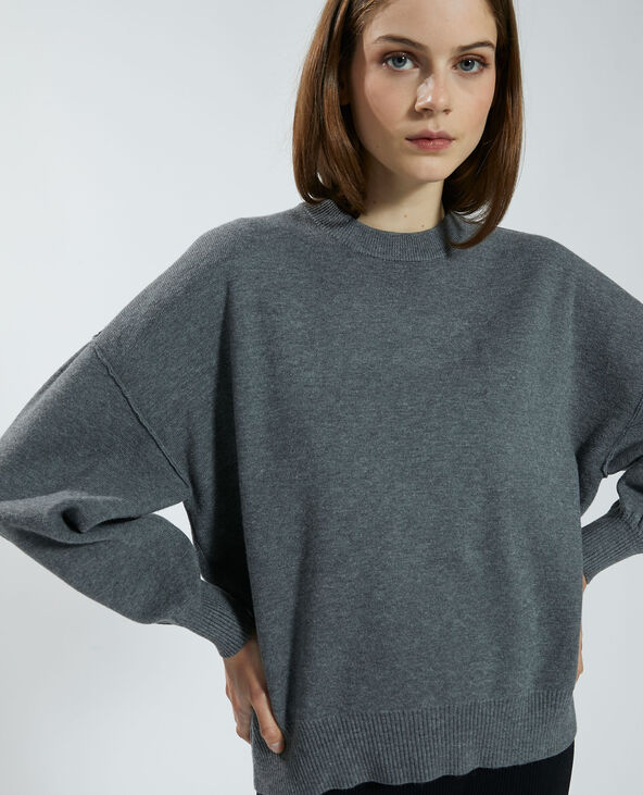 Pull oversize gris chiné - Pimkie