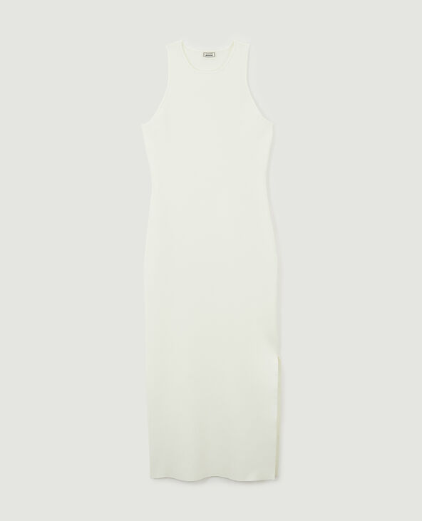 Robe moulante longue maille tricot blanc - Pimkie