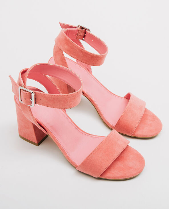 Sandales talons carrés rose clair - Pimkie
