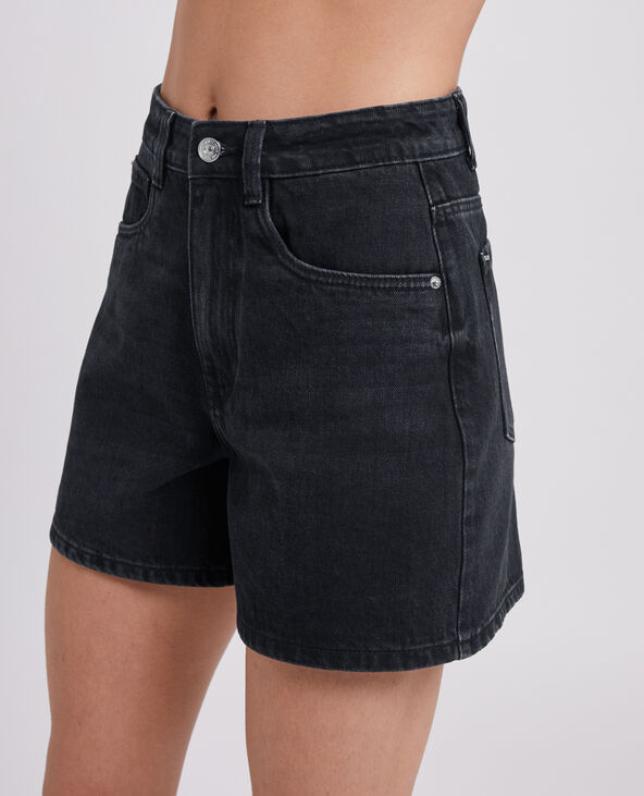 Short en jean taille haute noir - Pimkie