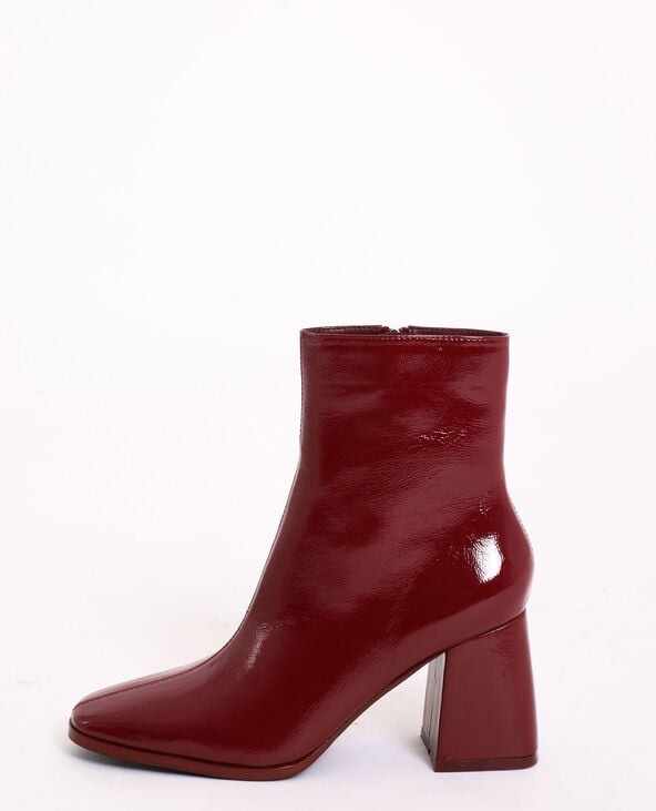 Bottines rouge bordeaux best sale