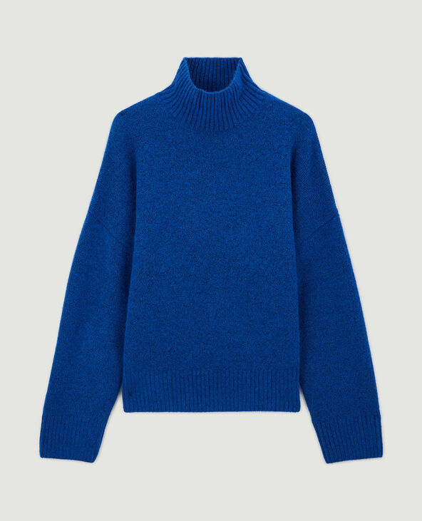 Pull oversize col montant bleu électrique - Pimkie