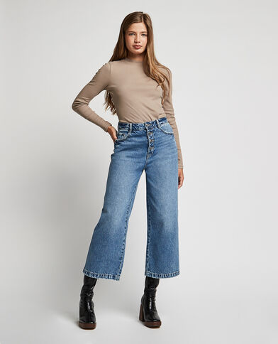 Jean culotte bleu denim - Pimkie