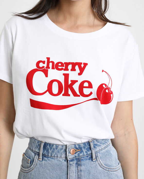 T-shirt Cherry Coke blanc - Pimkie