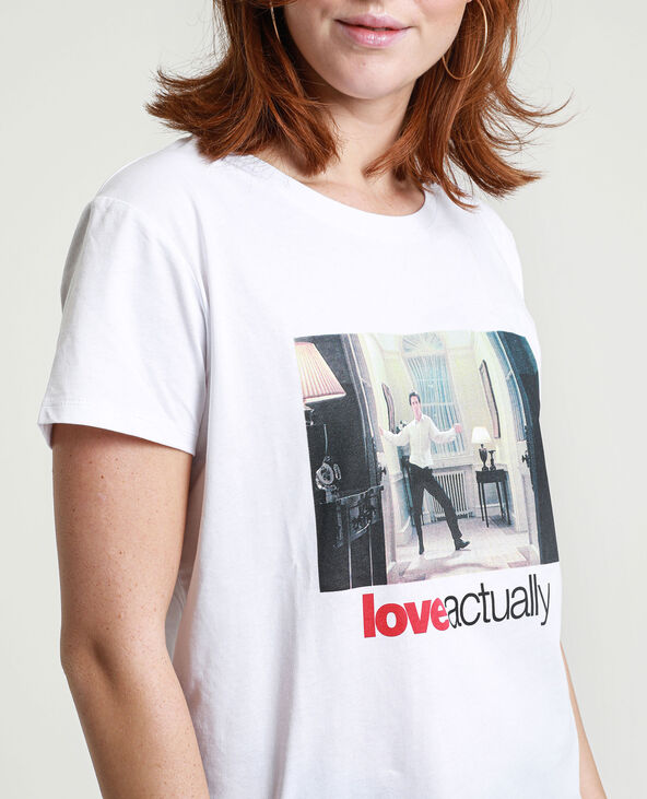 T-shirt Love Actually blanc - Pimkie