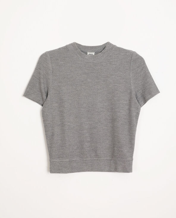 T-shirt doux gris chiné - Pimkie