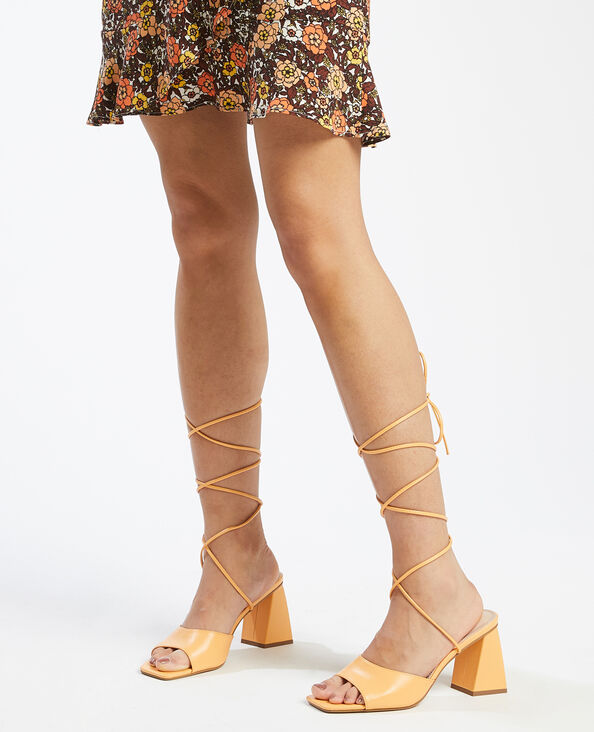 Sandales talons pyramides orange - Pimkie