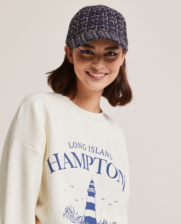 Sweat col rond oversize beige - Pimkie