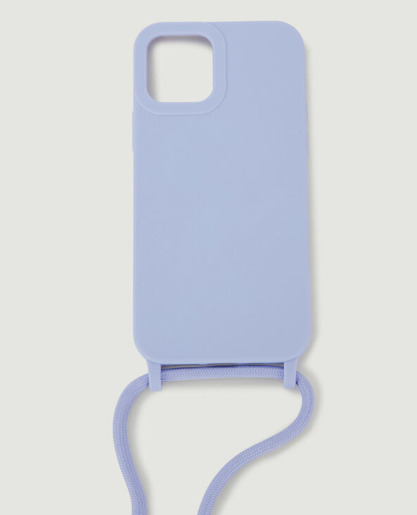 Coque iPhone avec bandoulière lilas - Pimkie