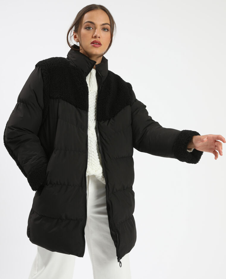 Doudoune longue noir - Pimkie