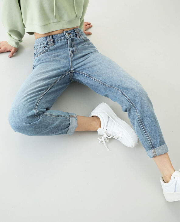 Jean mom bleu sale