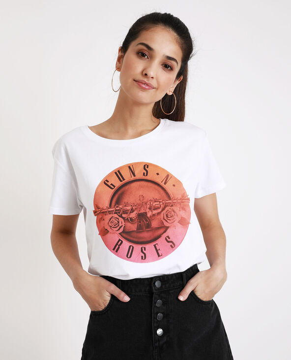 T-shirt Guns N'Roses blanc - Pimkie