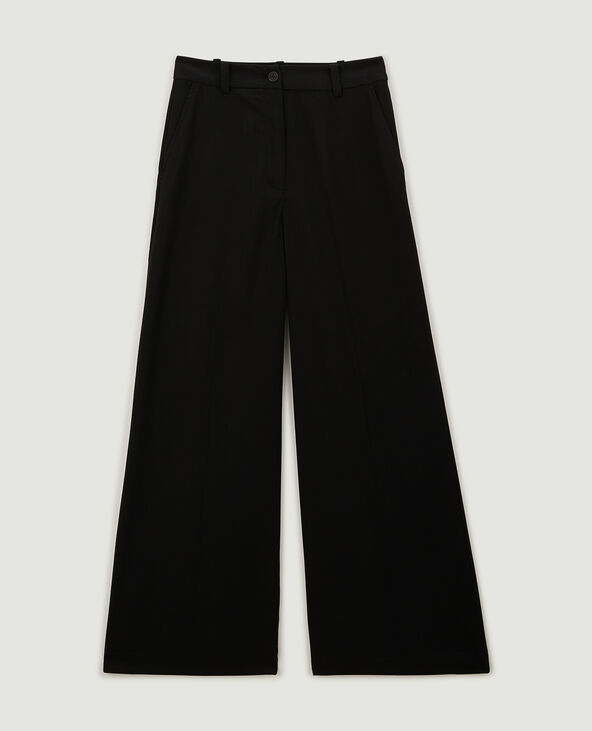 Pantalon large taille haute noir - Pimkie