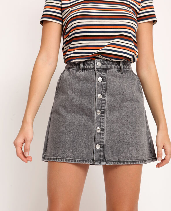 Jupe en jeans hot sale grise