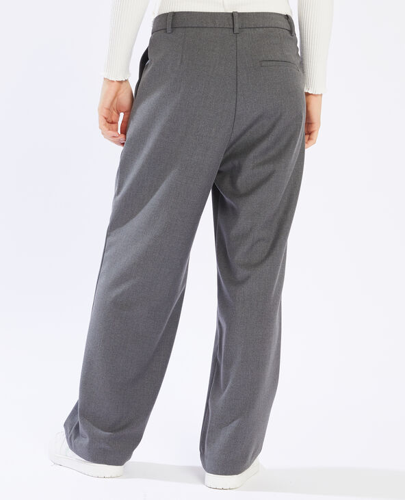 Pantalon à pinces gris foncé - Pimkie