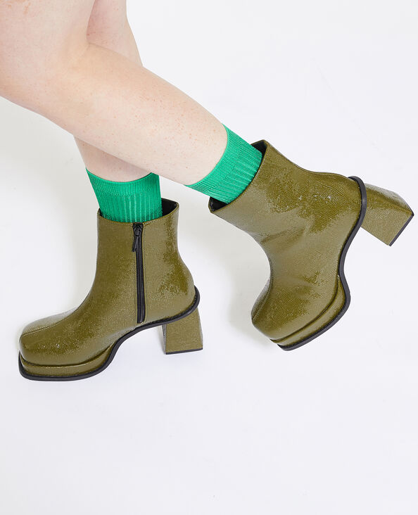 Paire de chaussettes en maille brillante vert - Pimkie