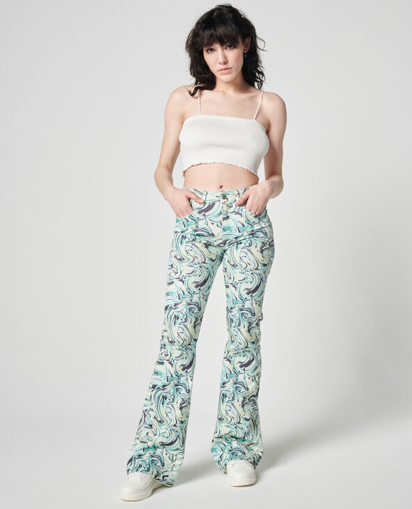 Jean flare taille basse outlet