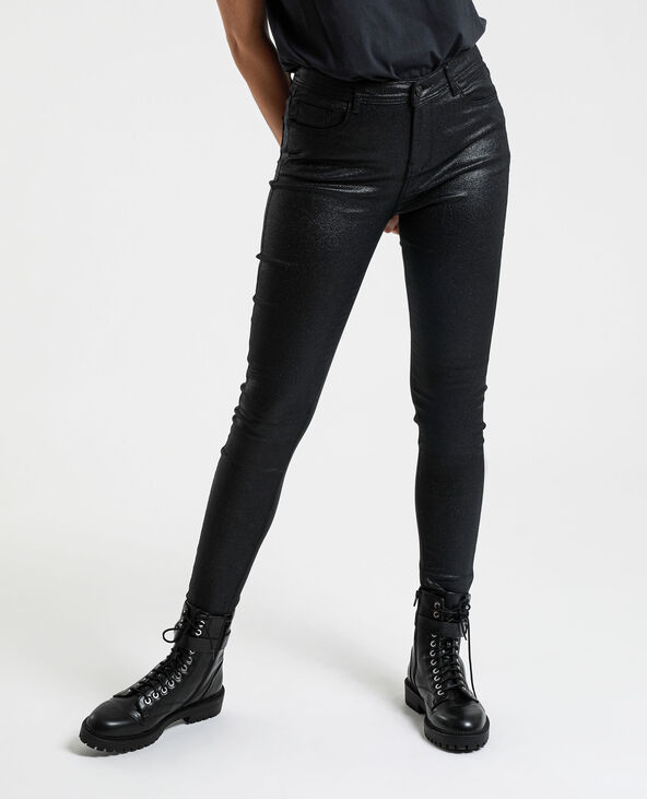 Skinny enduit noir best sale
