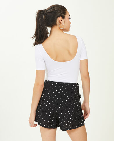 Body manches courtes décolleté dos blanc - Pimkie