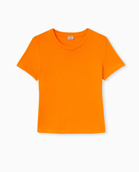 T-shirt basique col rond orange - Pimkie