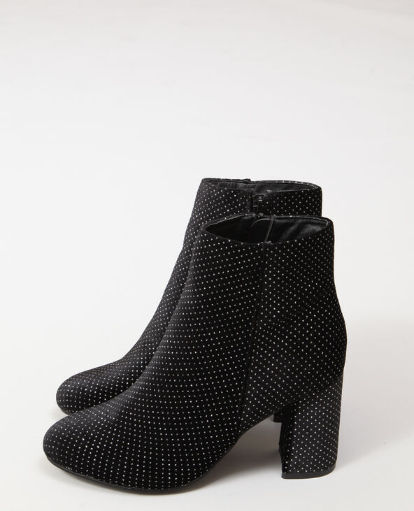 Bottines online noires strass