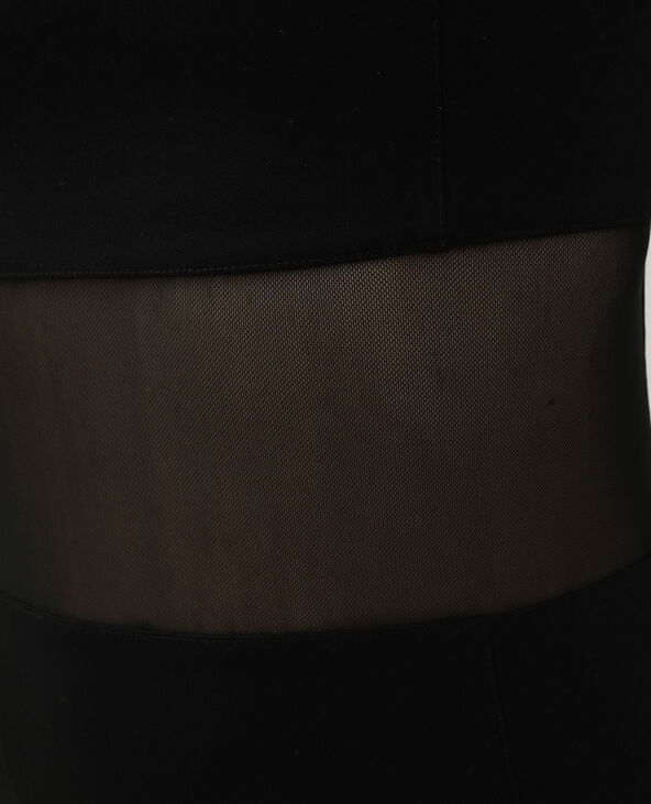 Robe fourreau avec transparence noir - Pimkie