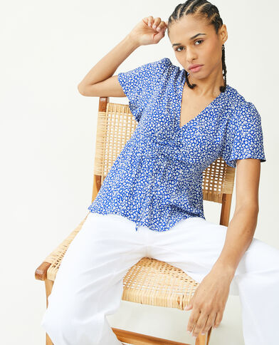 Top en tissu fluide bleu électrique - Pimkie