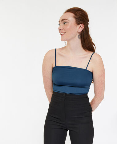 Brassière fines bretelles bleu - Pimkie
