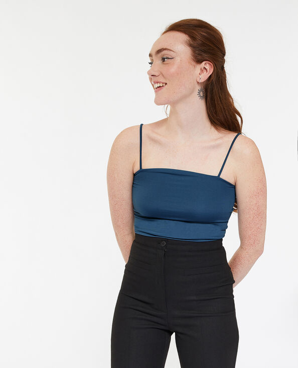 Brassière fines bretelles bleu - Pimkie