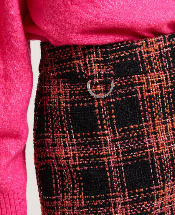 Jupe courte en tweed noir - Pimkie