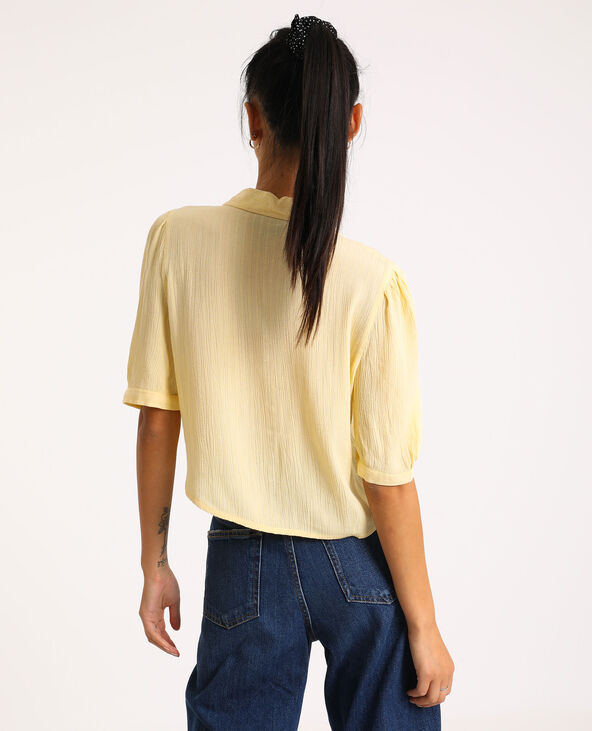 Chemise à manches courtes jaune - Pimkie